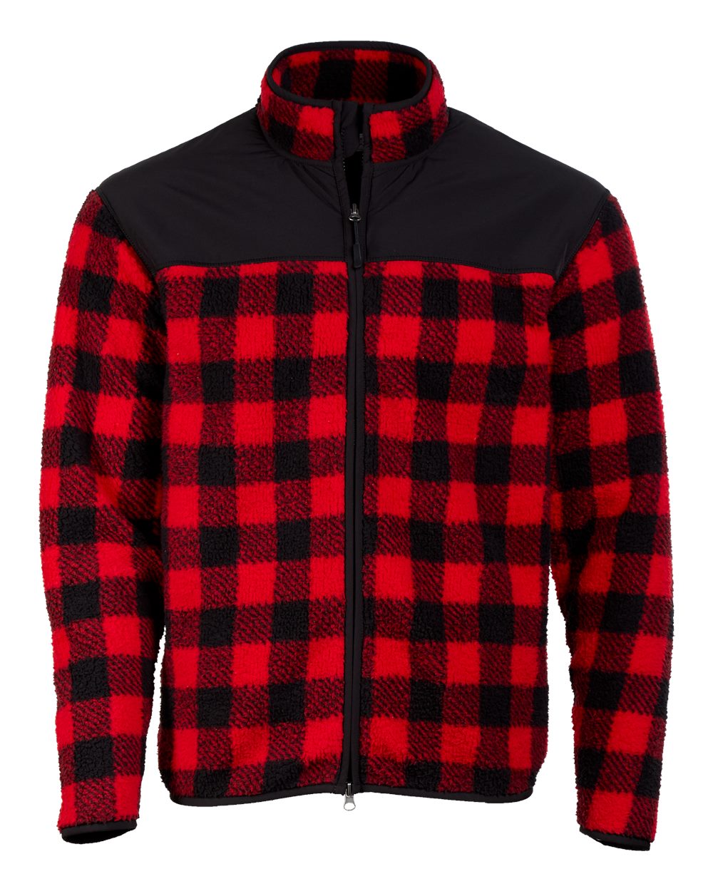 Front View of Red Buffalo/ Black Everest Peak Jacket - BM8102