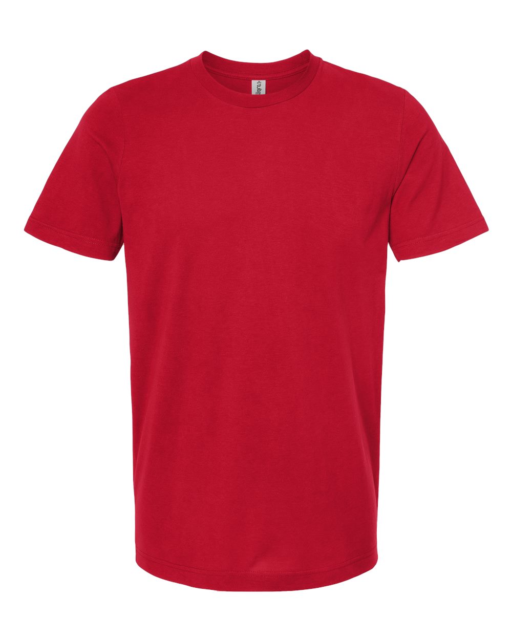 Front View of Red Combed Cotton T-Shirt - 602