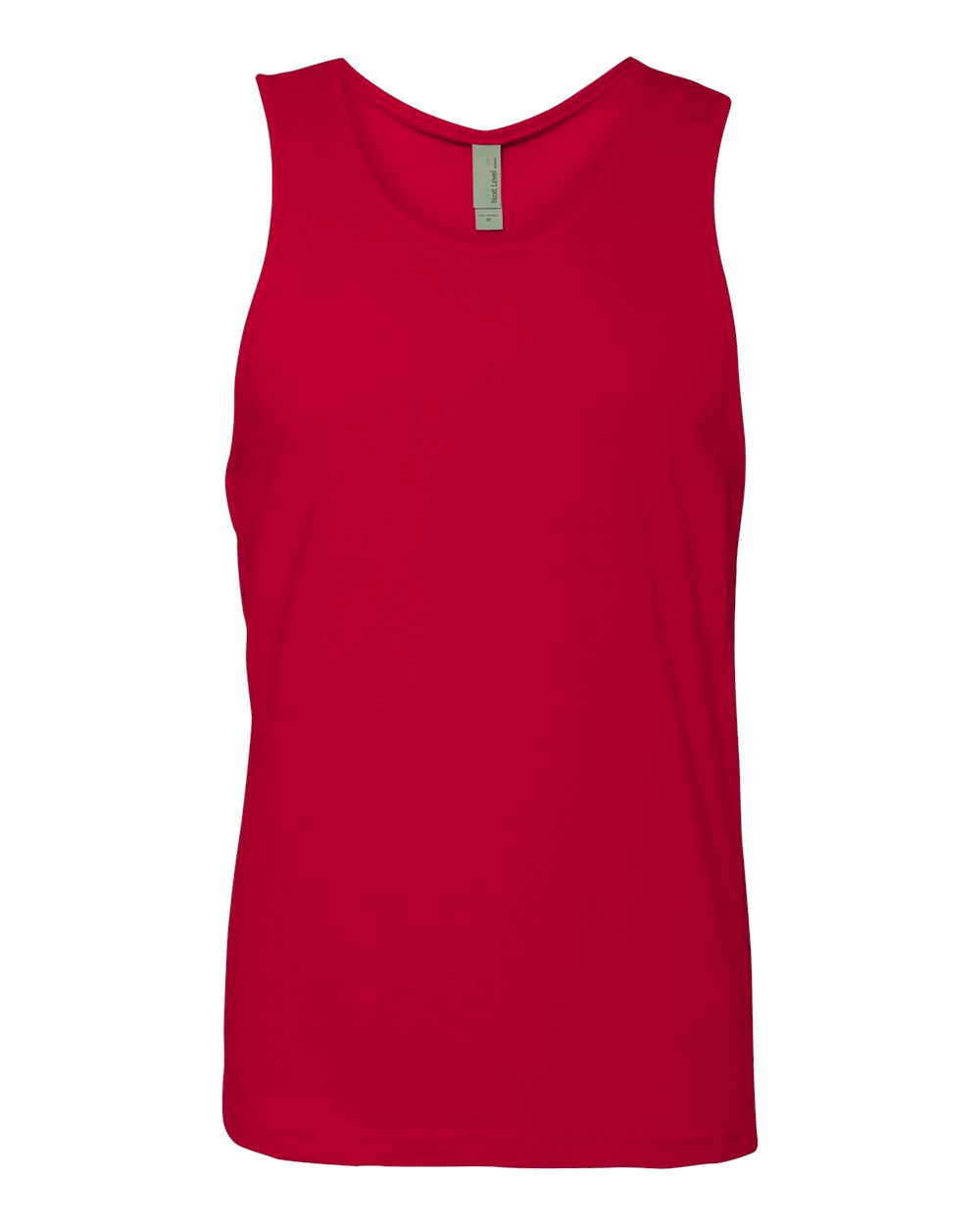 Red Cotton Muscle Tank - 3633