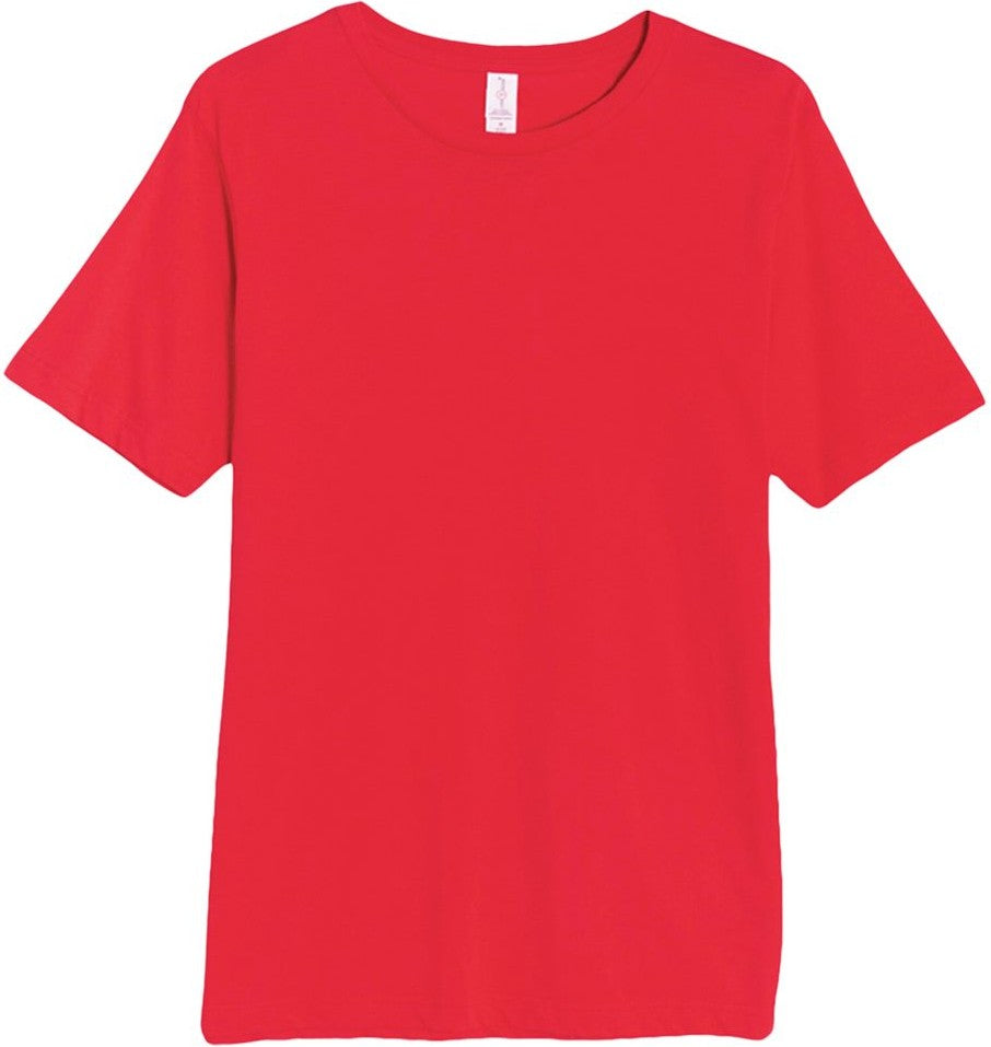 Front View of Red Deluxe T-Shirt - LS15000