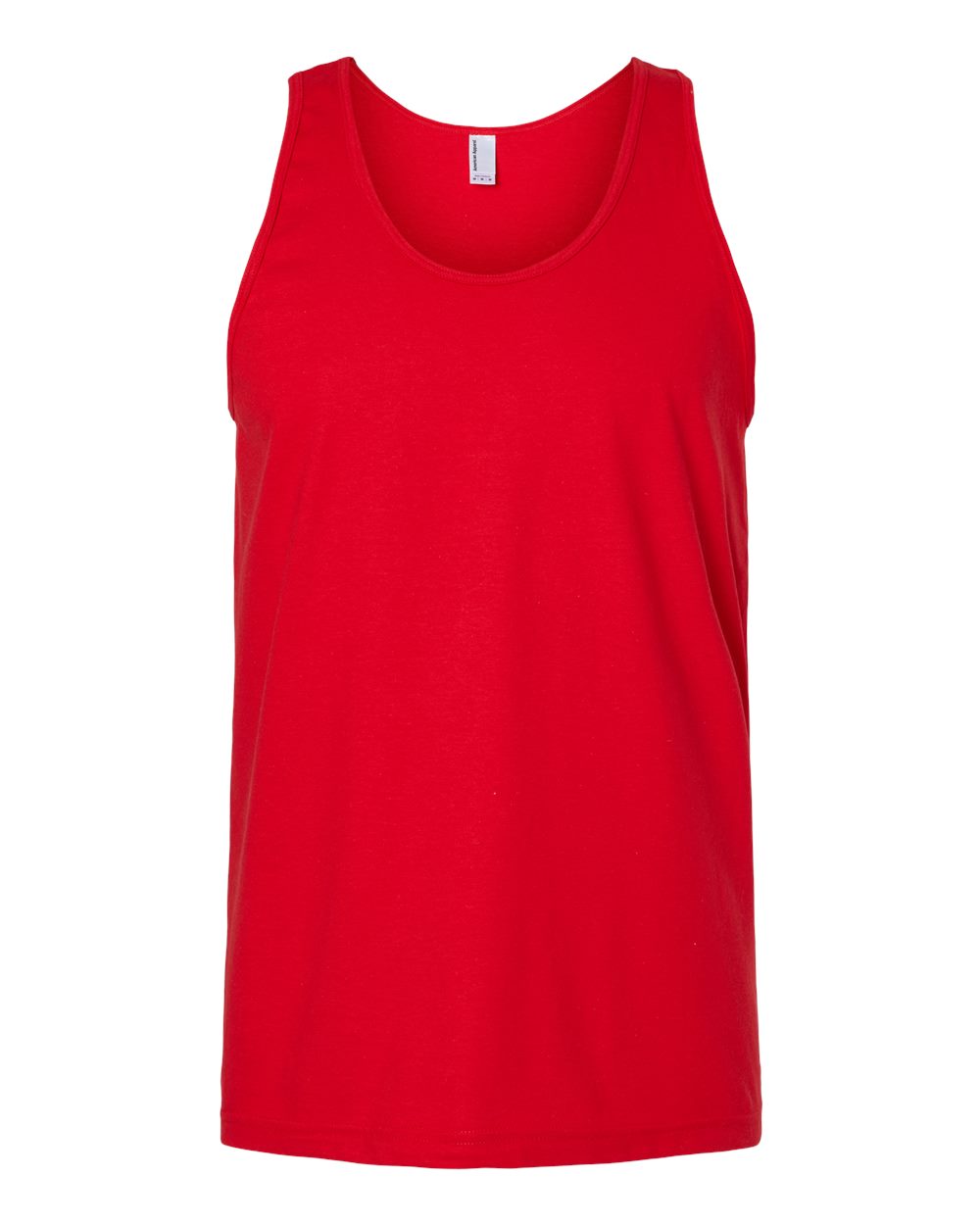 Front View of Red Fine Jersey Tank - 2408