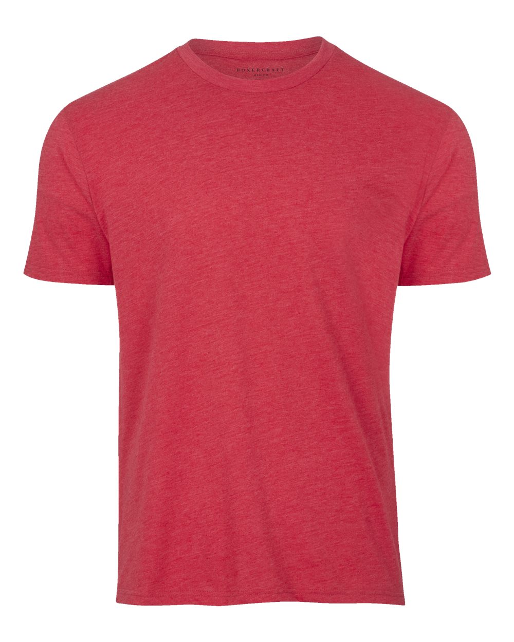 Front View of Red Heather Tri-Blend T-Shirt - BM2102