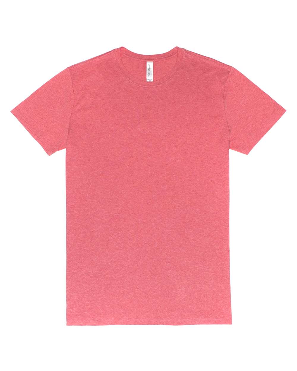 Front View of Red Heather Ultimate CVC T-Shirt - 100A