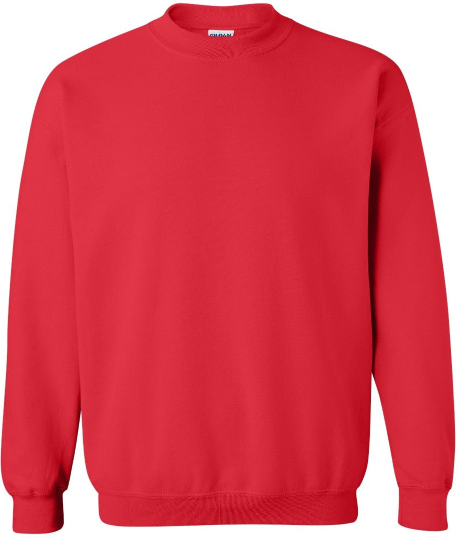 Front View of Red Heavy Blend™ Crewneck Sweatshirt - 18000