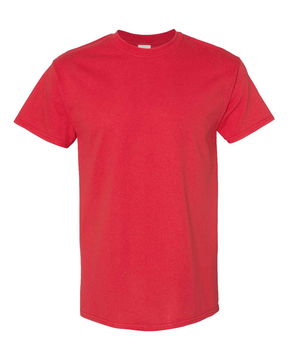 Front View of Red Heavy Cotton™ T-Shirt - 5000