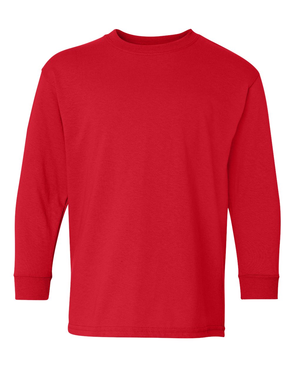 Red Heavy Cotton™ Youth Long Sleeve T-Shirt - 5400B