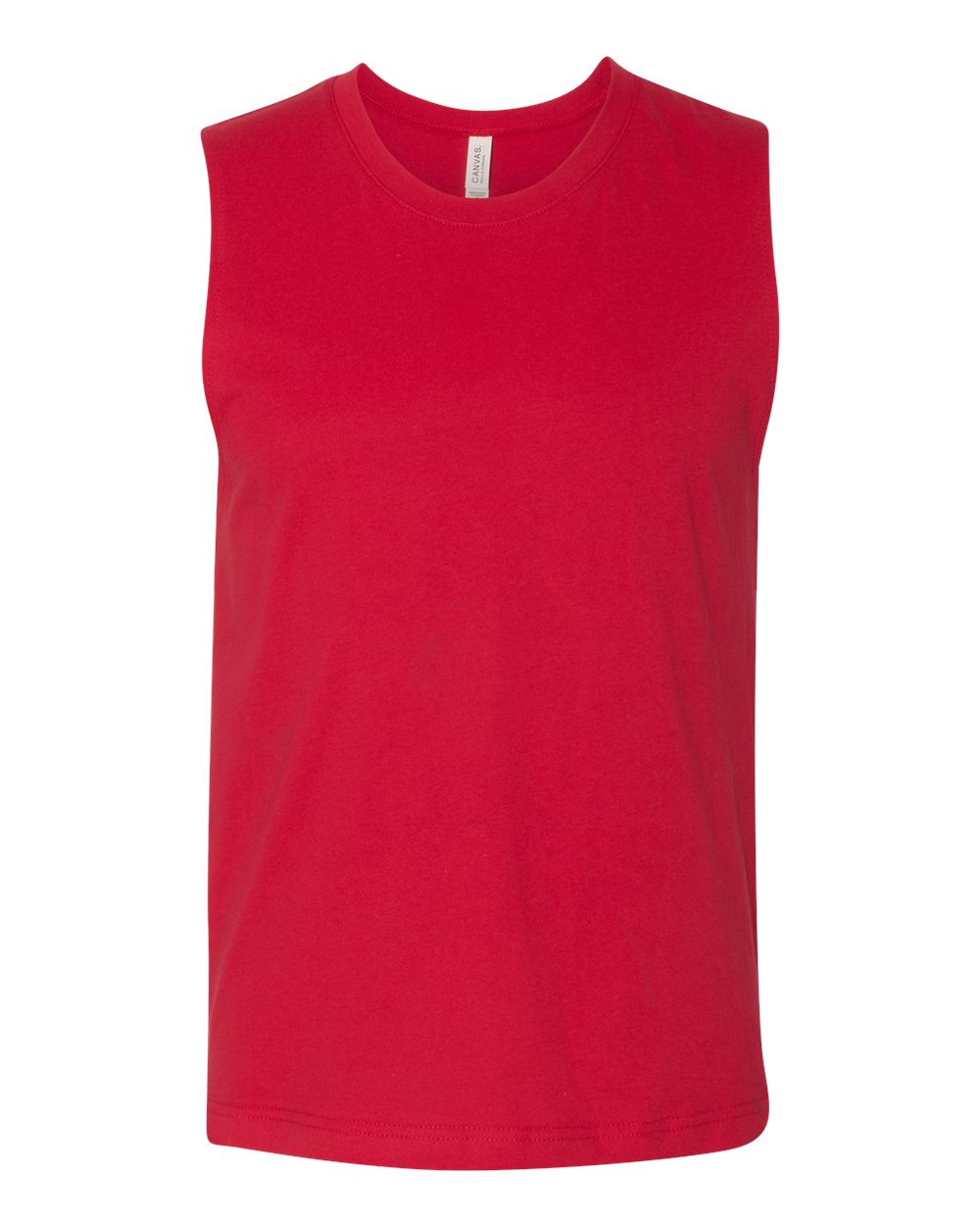 Front View of Red Jersey Muscle Tank - 3483