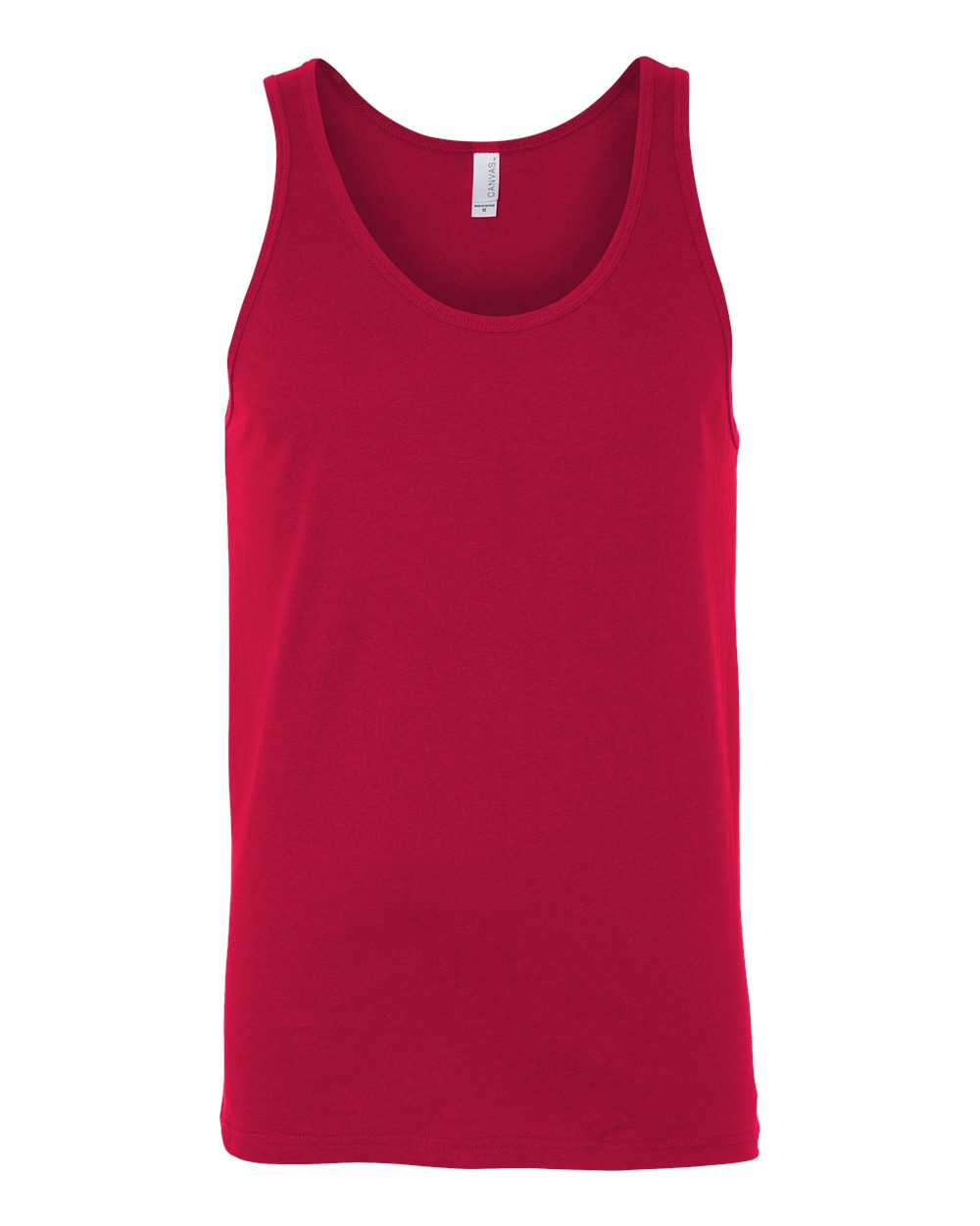 Front View of Red Jersey Tank - 3480