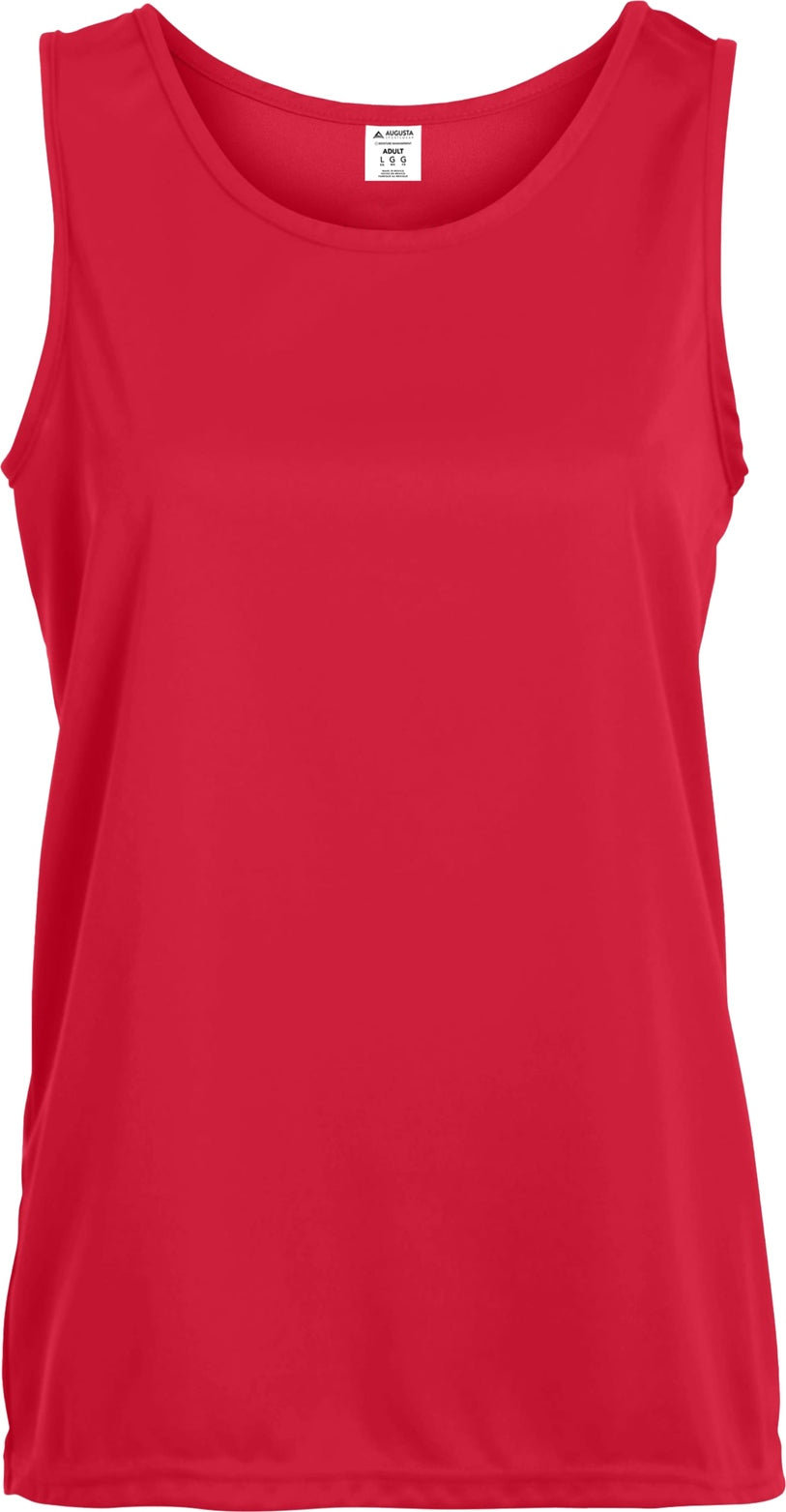 RED LADIES TRAINING TANK
