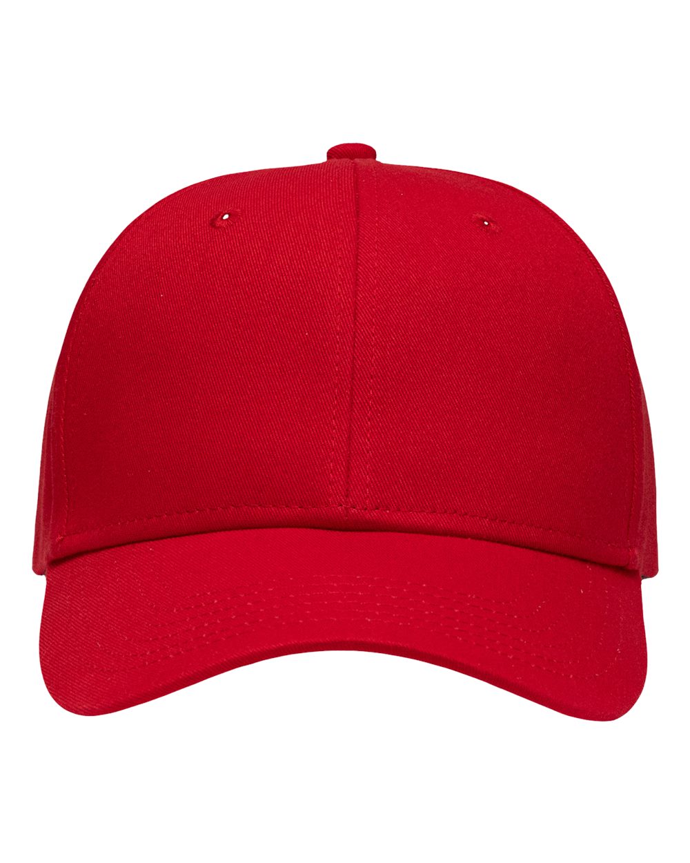 Front View of Red Lo-Pro Solid Back Traditional Trucker Cap - SP1400