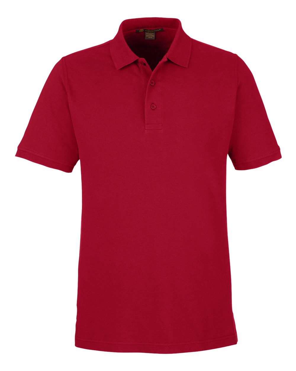 Front View of Red Men's Valiant Cotton Snag Protect Polo - M205