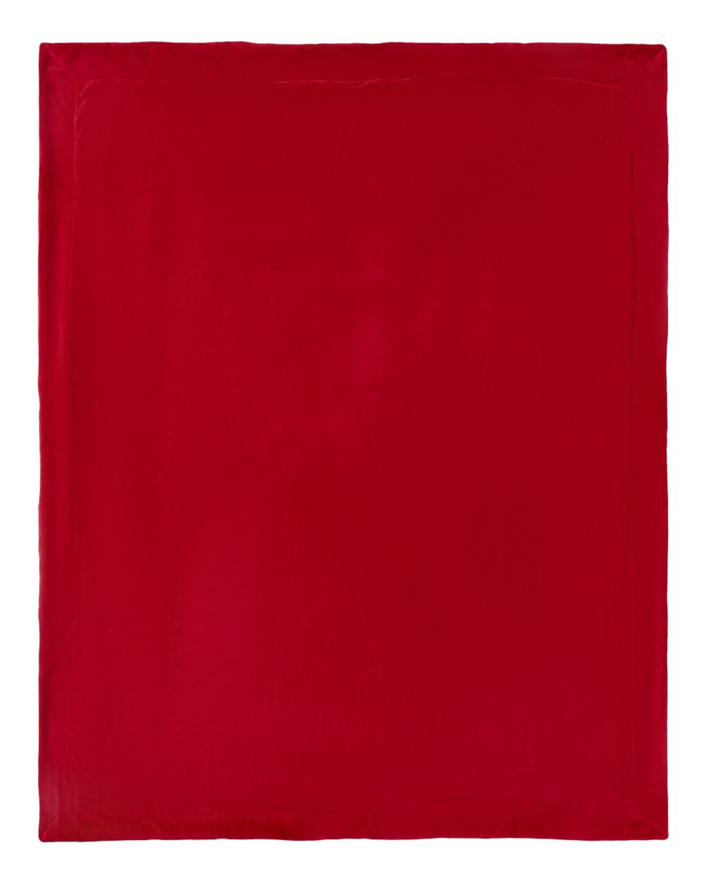 Front View of Red Micro Mink Sherpa Blanket - 8712