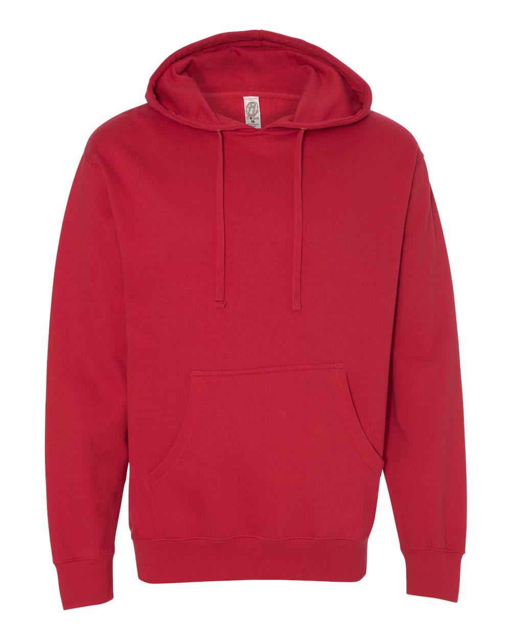 Front View of Red Midweight Hooded Sweatshirt - SS4500