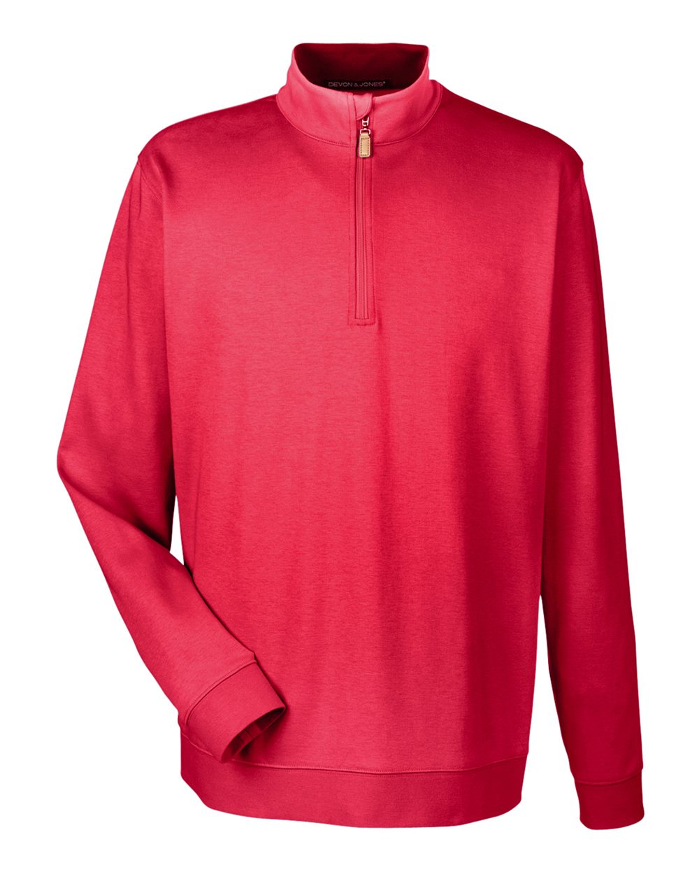 Front View of Red/ Navy/ Red Men's DRYTEC20™ Performance Quarter-Zip Pullover - DG479