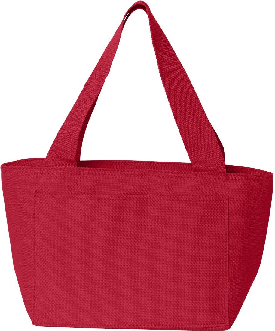 Front View of Red Recycled Cooler Bag - 8808
