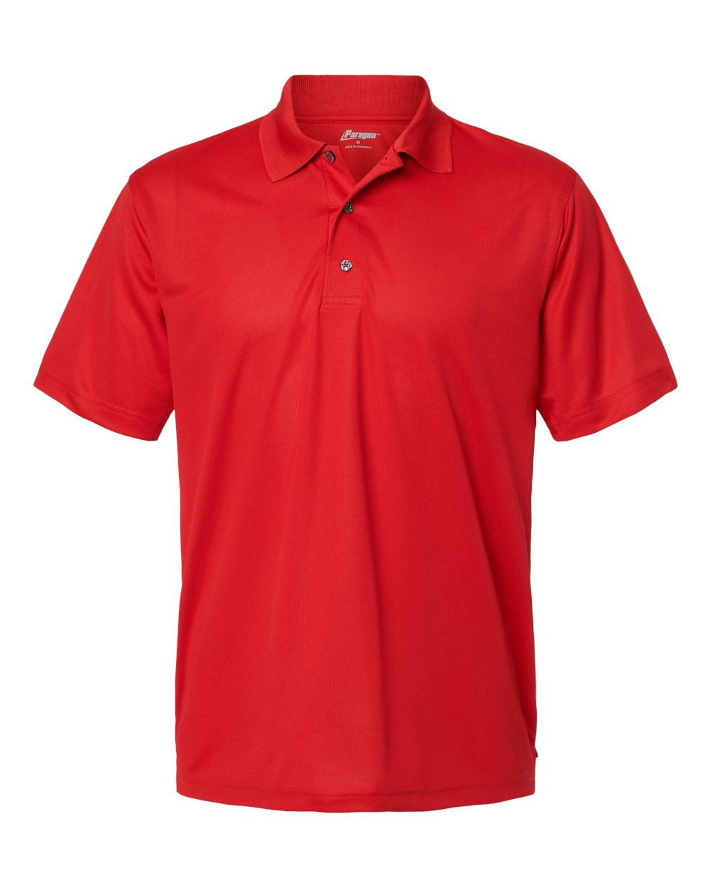 Front View of Red Saratoga Performance Mini Mesh Polo - 100