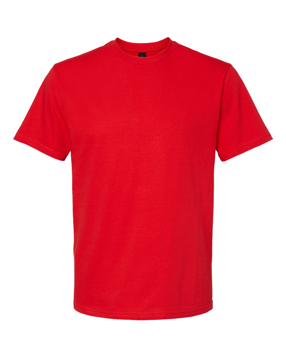 Front View of Red Softstyle® Midweight T-Shirt - 65000
