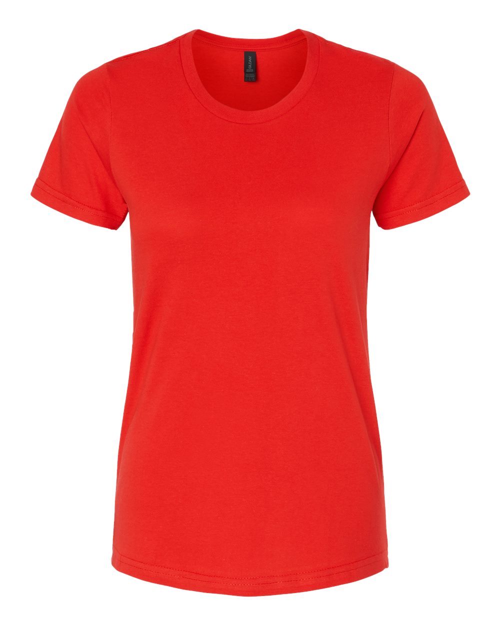 Front View of Red Softstyle® Women's Midweight T-Shirt - 65000L