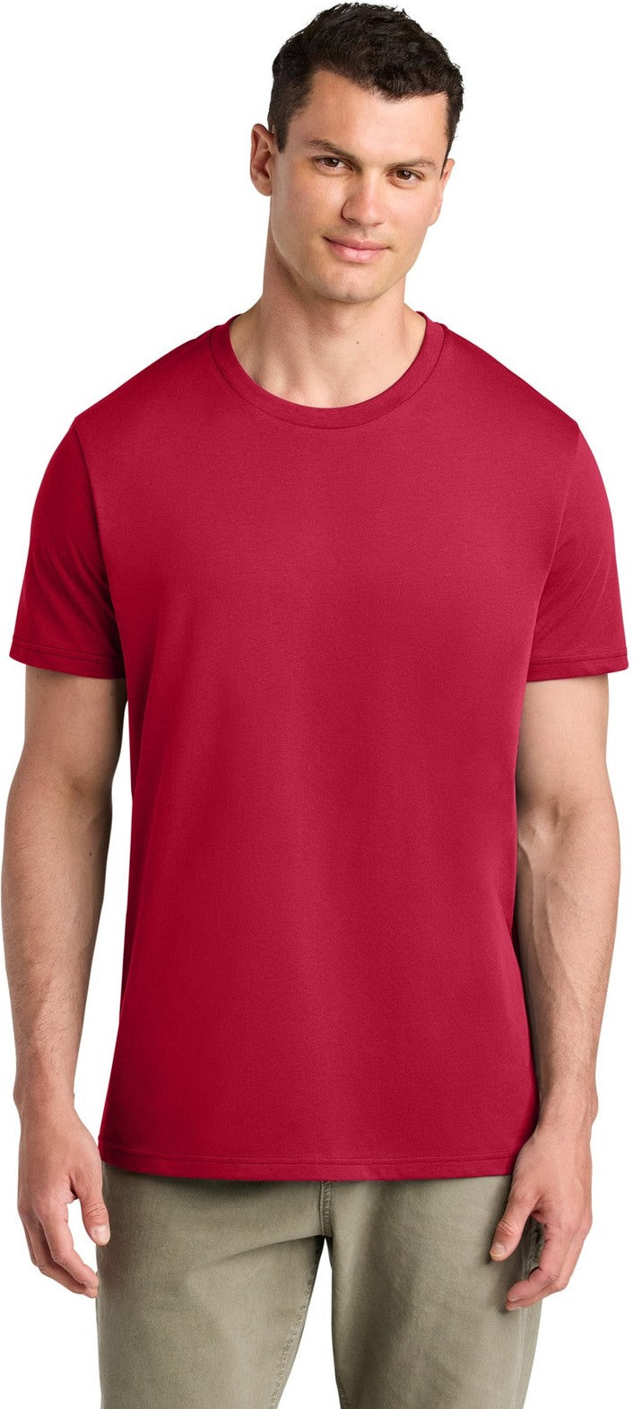Front View of Red Stanley/Stella Unisex Crafter Tee SXU007