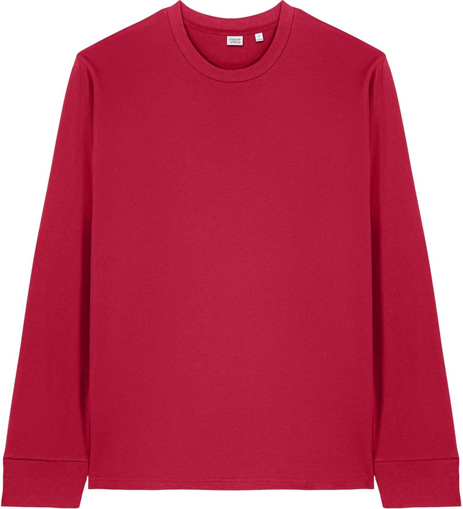 Front View of Red Stanley/Stella Unisex Creator 2.0 Long Sleeve Tee SXU022