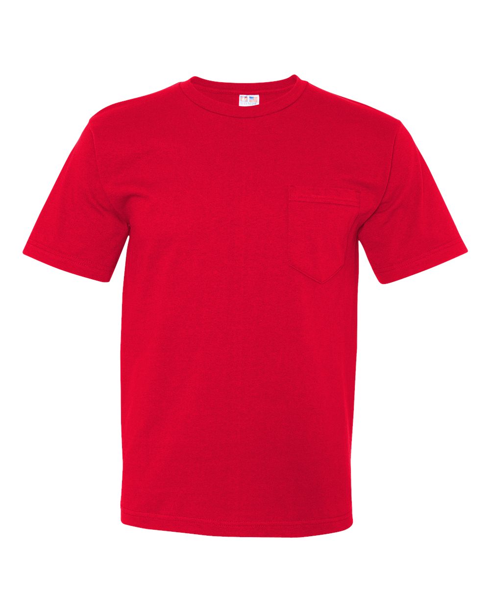 Red USA-Made Midweight Pocket T-Shirt - 5070