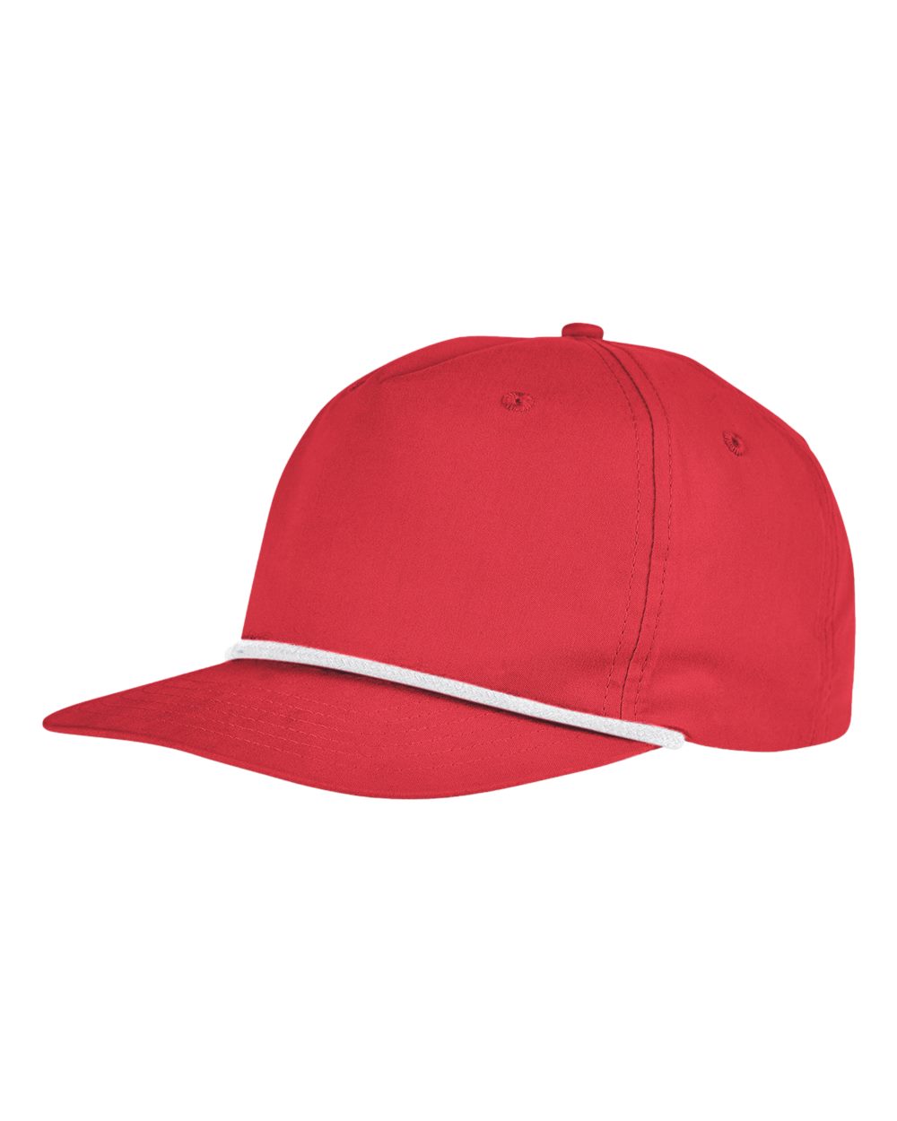 Front View of Red/ White Golf Cap - BA671
