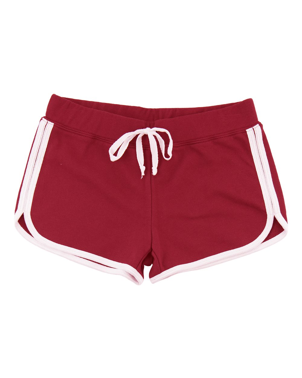 Front View of Red/ White Women’s Relay Shorts - R65