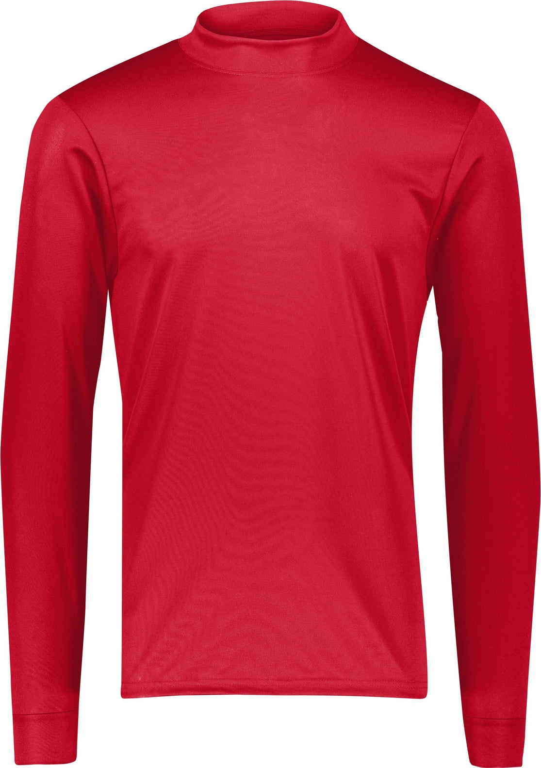 RED WICKING MOCK TURTLENECK