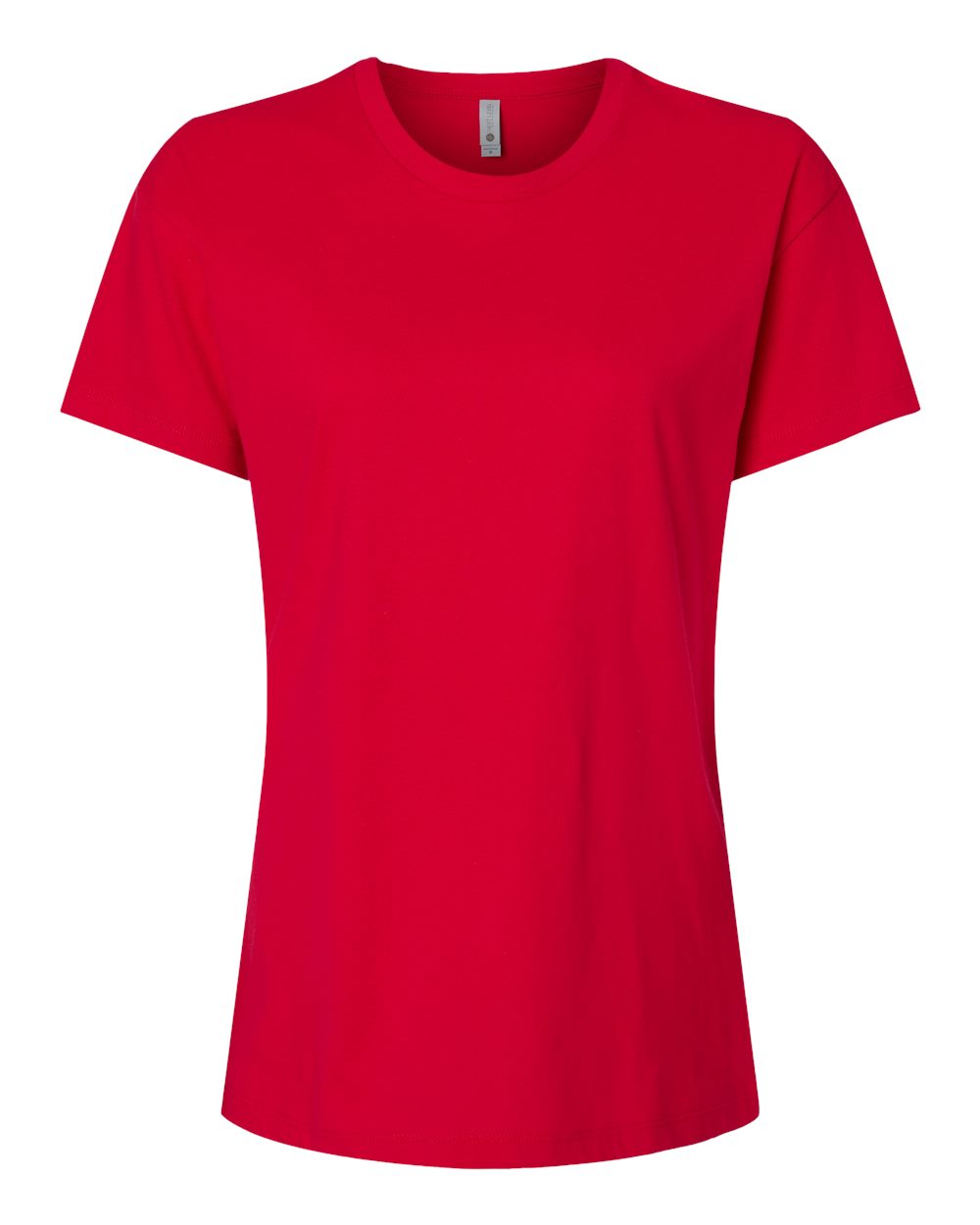 Front View of Red Women's Cotton Relaxed T-Shirt - 3910