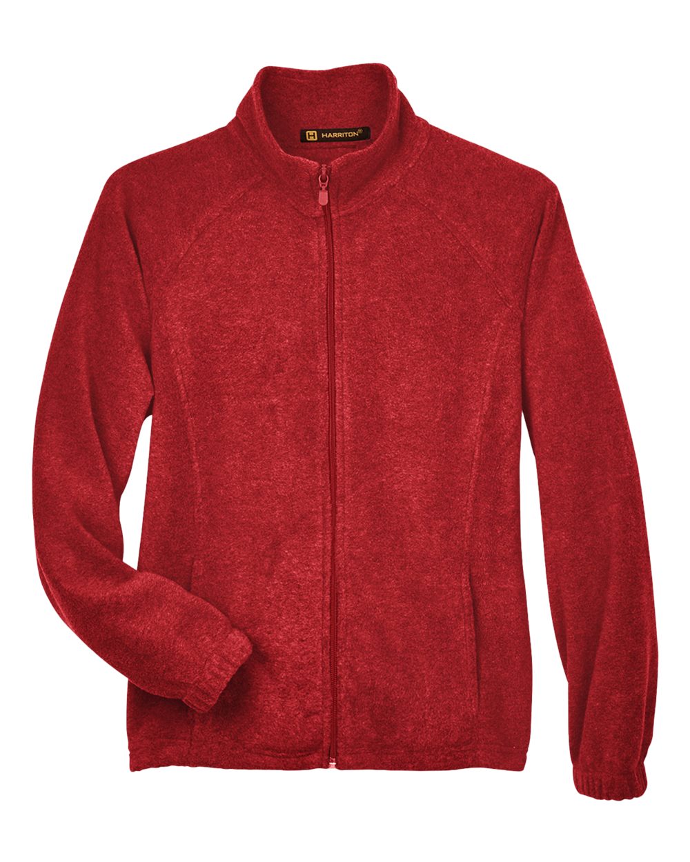 Front View of Red Women's Full-Zip Fleece - M990W