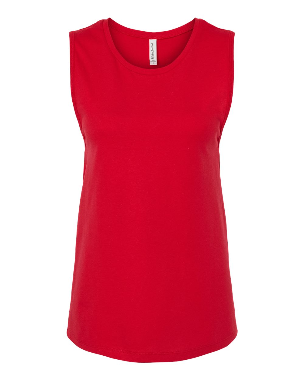Front View of Red Women&#39;s Jersey Muscle Tank - 6003