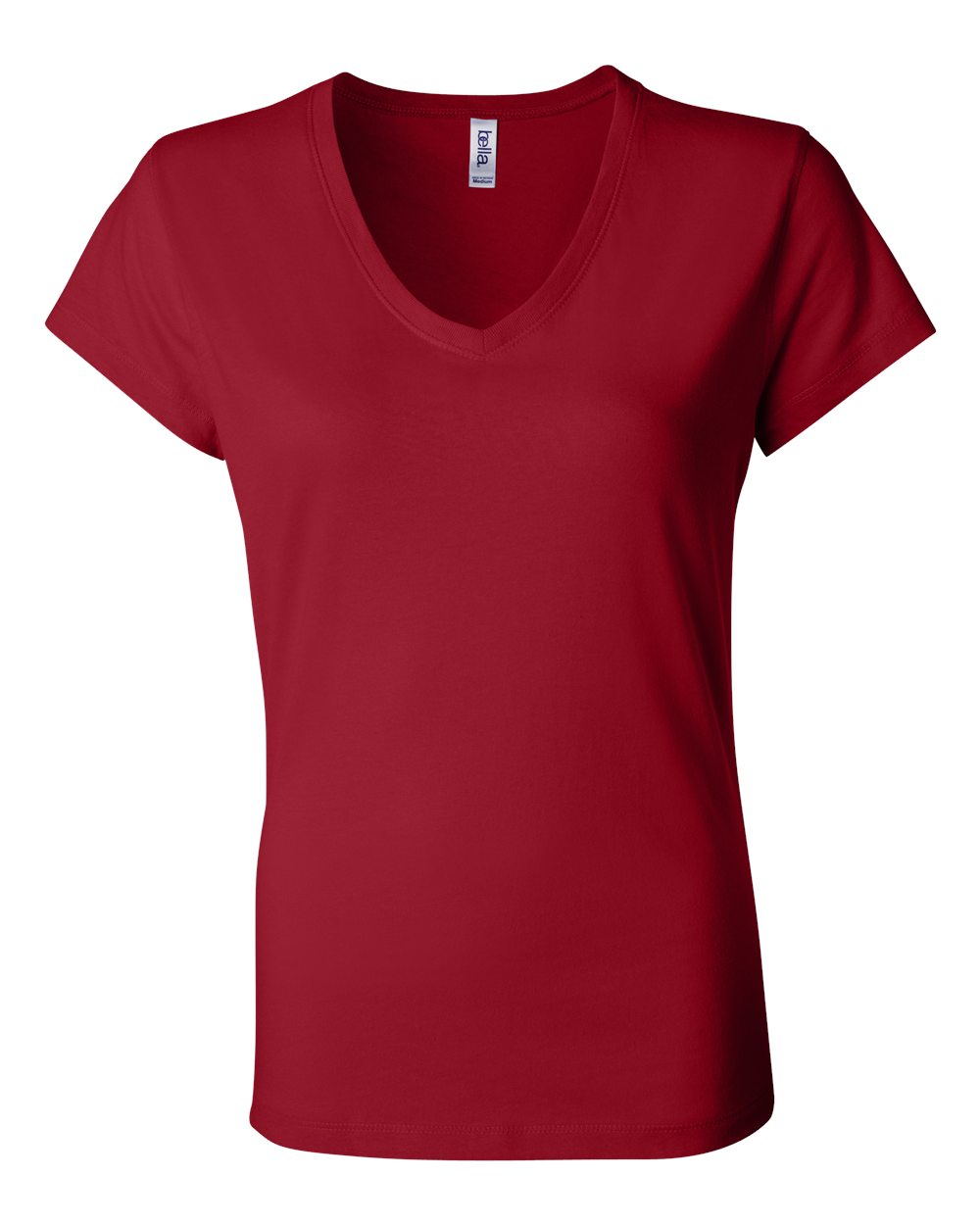 Red Women’s Jersey V-Neck Tee - 6005