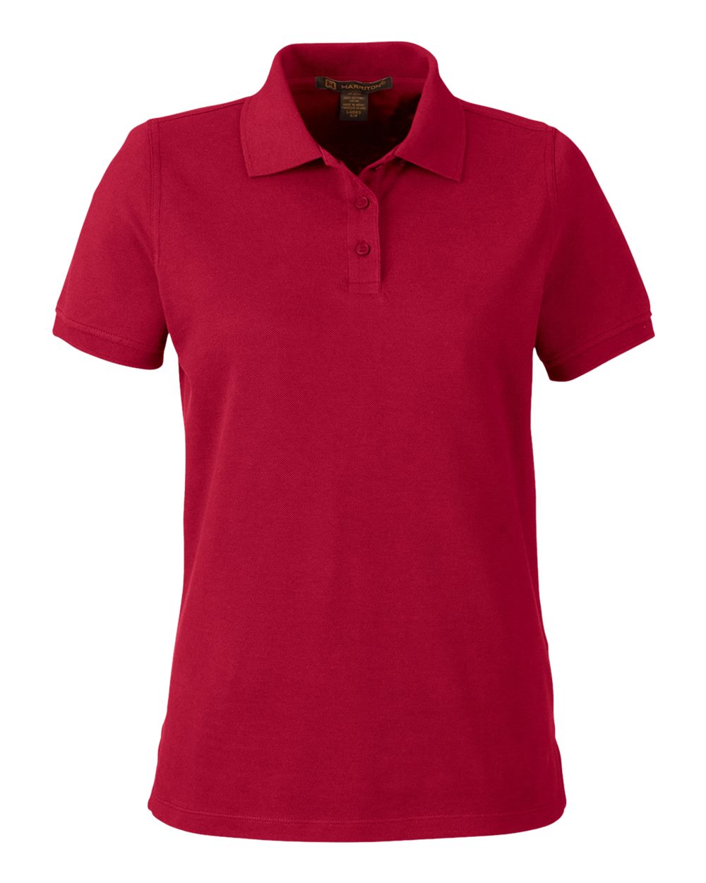 Front View of Red Women's Valiant Cotton Snag Protect Polo - M205W