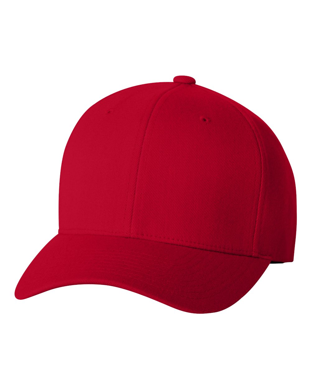 Front View of Red Wool-Blend Cap - 6477