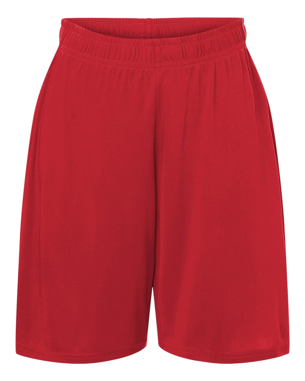 Front View of Red Youth Pro-Lock Performance 7" Shorts with Pockets - 48SH0Y