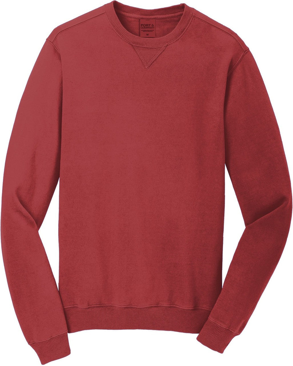 Front View of Redrock Port & Co Beach Wash Garment-Dyed Crewneck Sweatshirt PC098