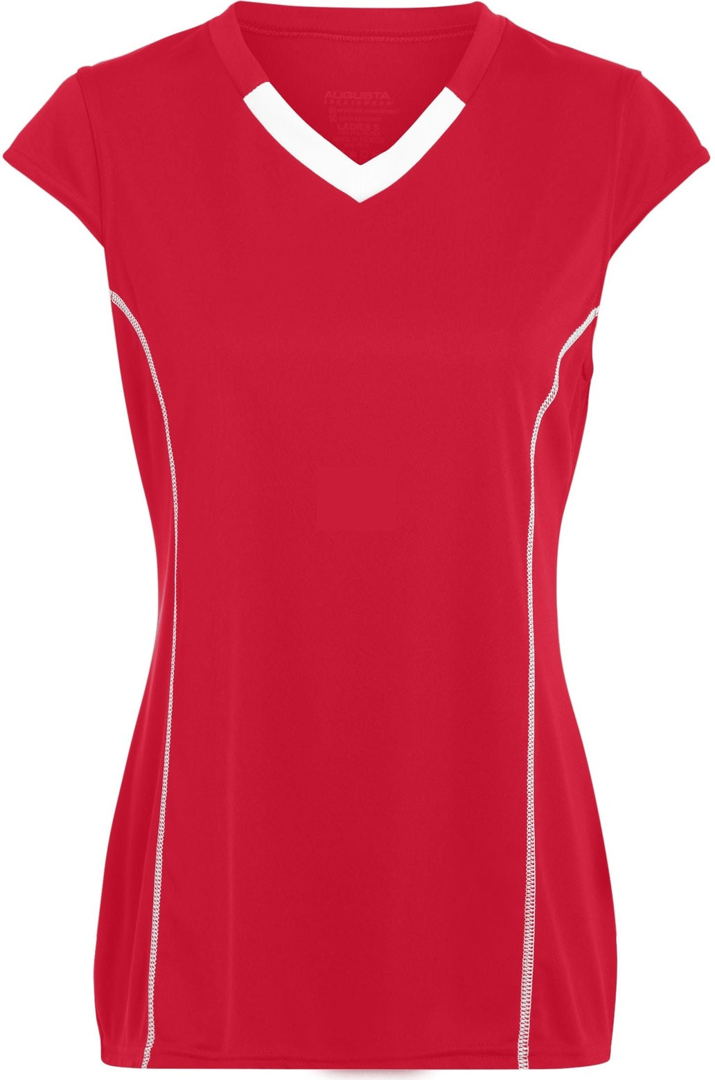 Front View of RED/WHITE LADIES BLASH JERSEY