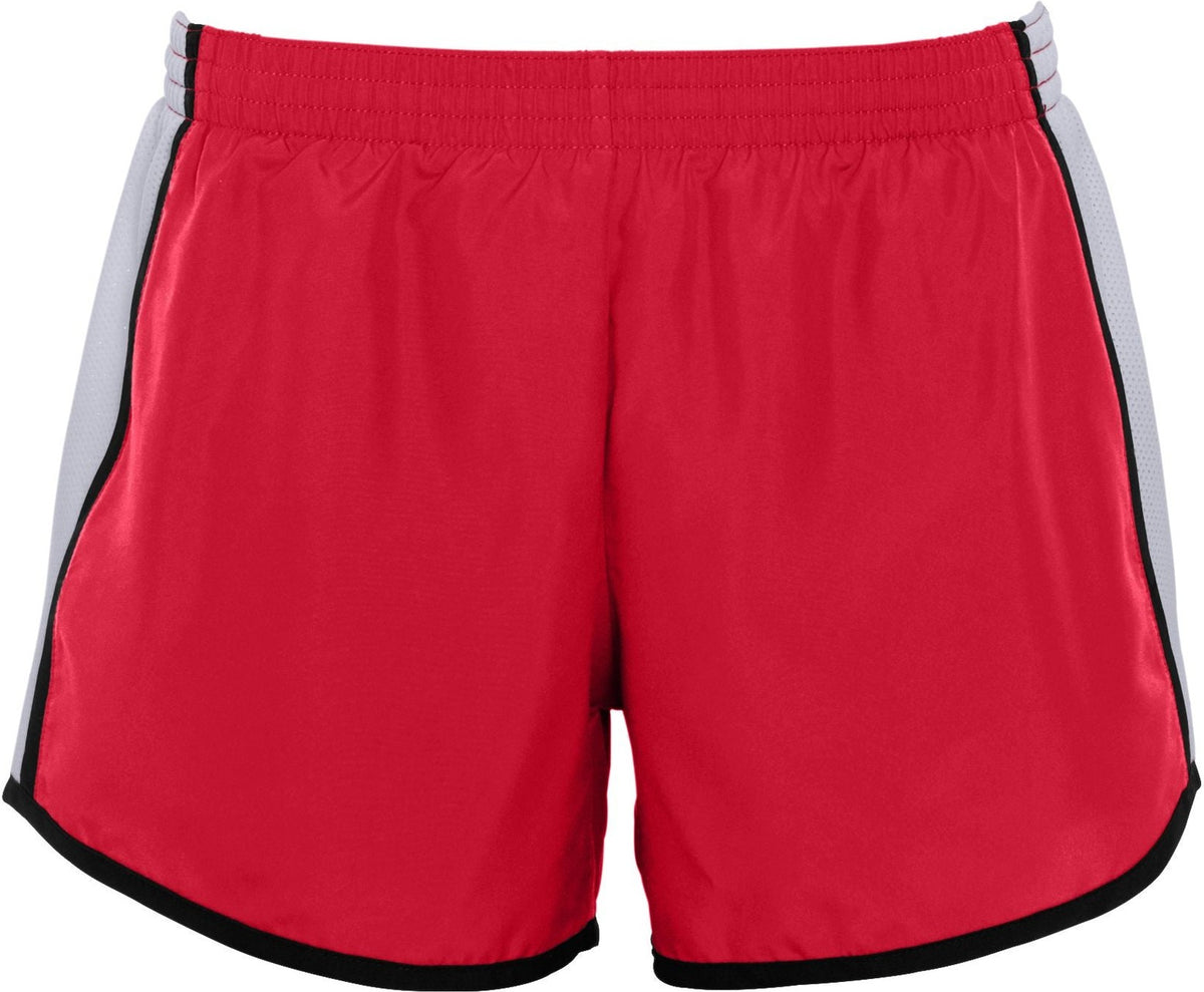 Front View of RED/WHITE/BLACK LDS JR FIT PULSE TEAM SHORT