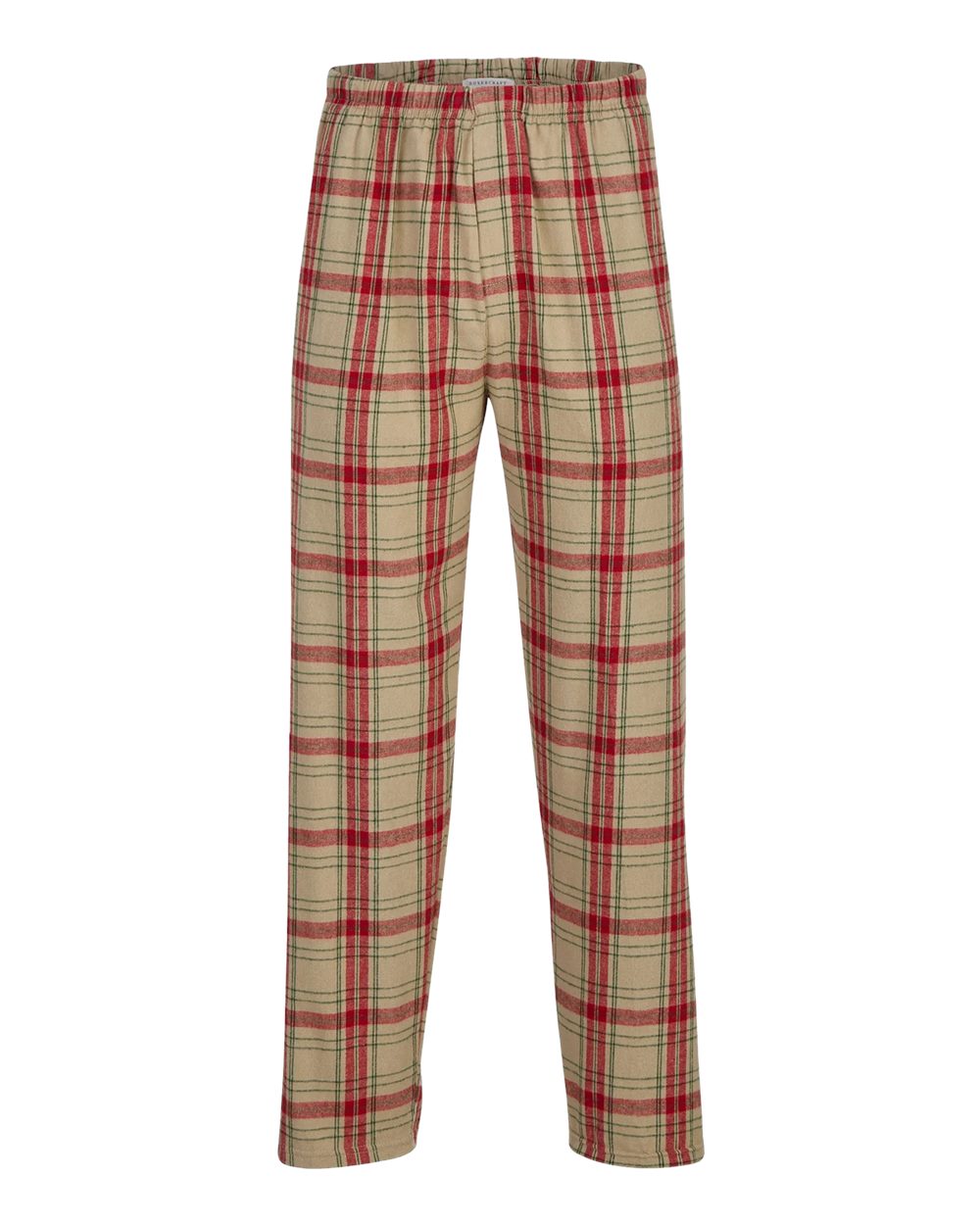 Front View of Reindeer Plaid Harley Flannel Pants - BM6624