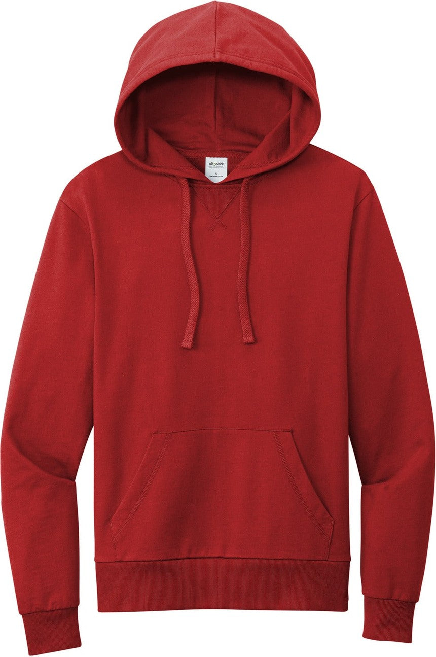 Front View of RevlutnRed Allmade Unisex Organic French Terry Pullover Hoodie AL4000