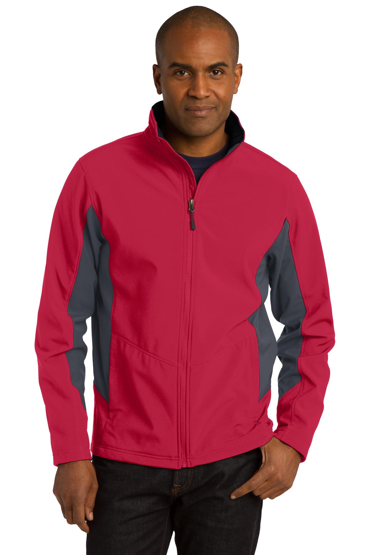 Front View of Rich Rd/Bat Gy Port Authority Core Colorblock Soft Shell Jacket. J318