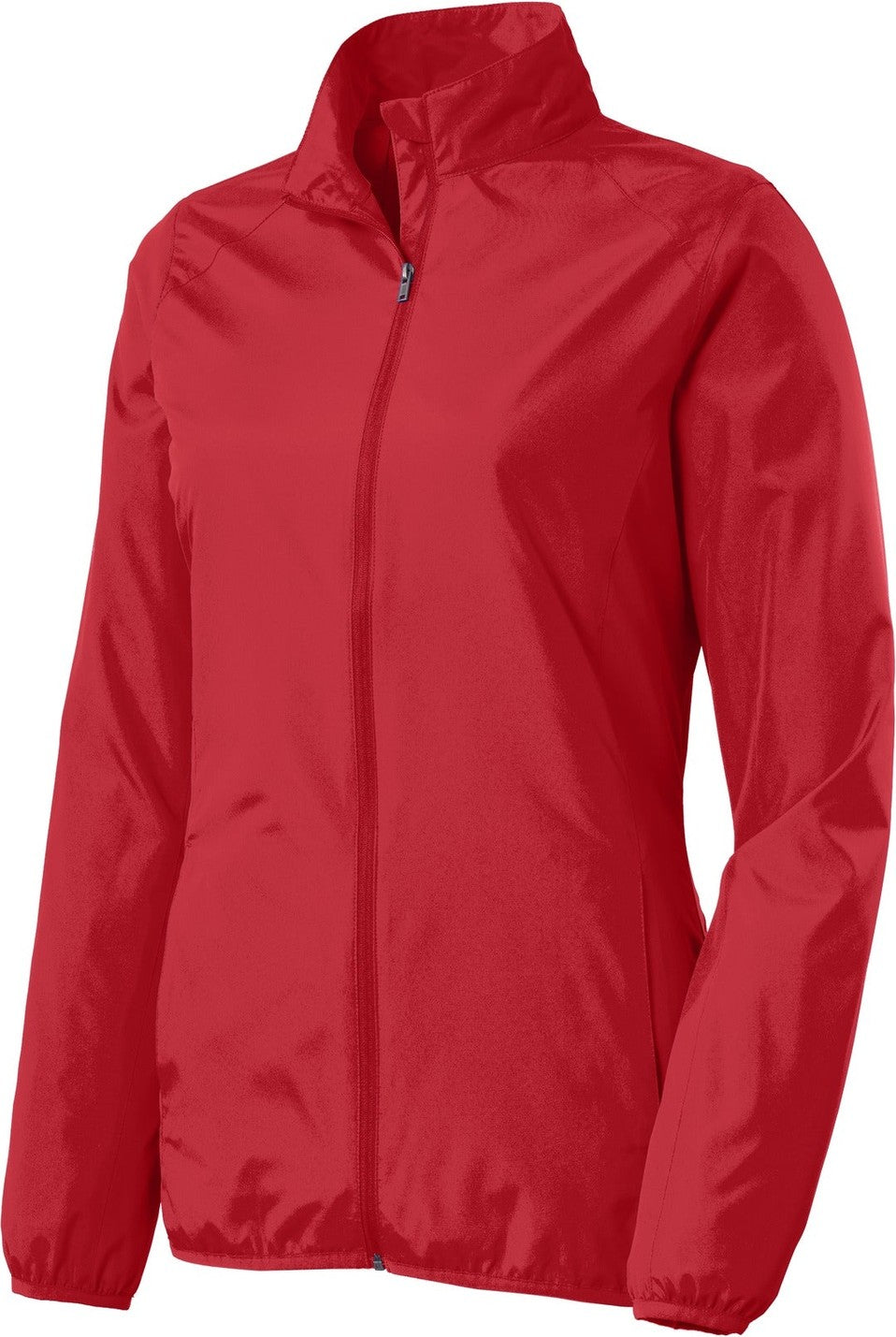 Front View of Rich Red Port Authority Women's Zephyr Full-Zip Jacket. L344
