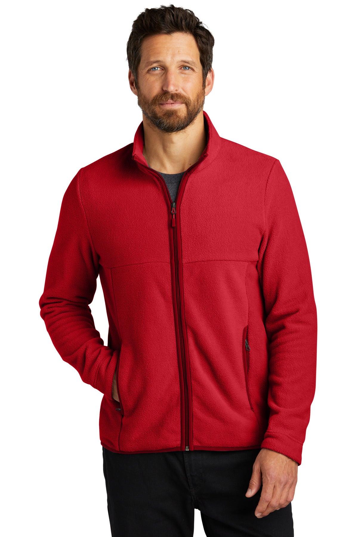 Front View of RichRed Port Authority Connection Fleece Jacket F110