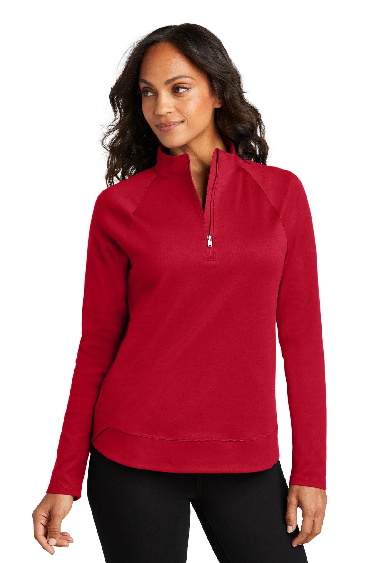 Front View of RichRed Port Authority Women's C-FREE Cypress 1/4-Zip LK870