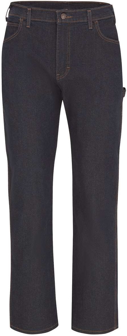 Front View of Rinsed Indigo Blue - 30I Industrial Carpenter Flex Jeans - Odd Sizes - LU22ODD
