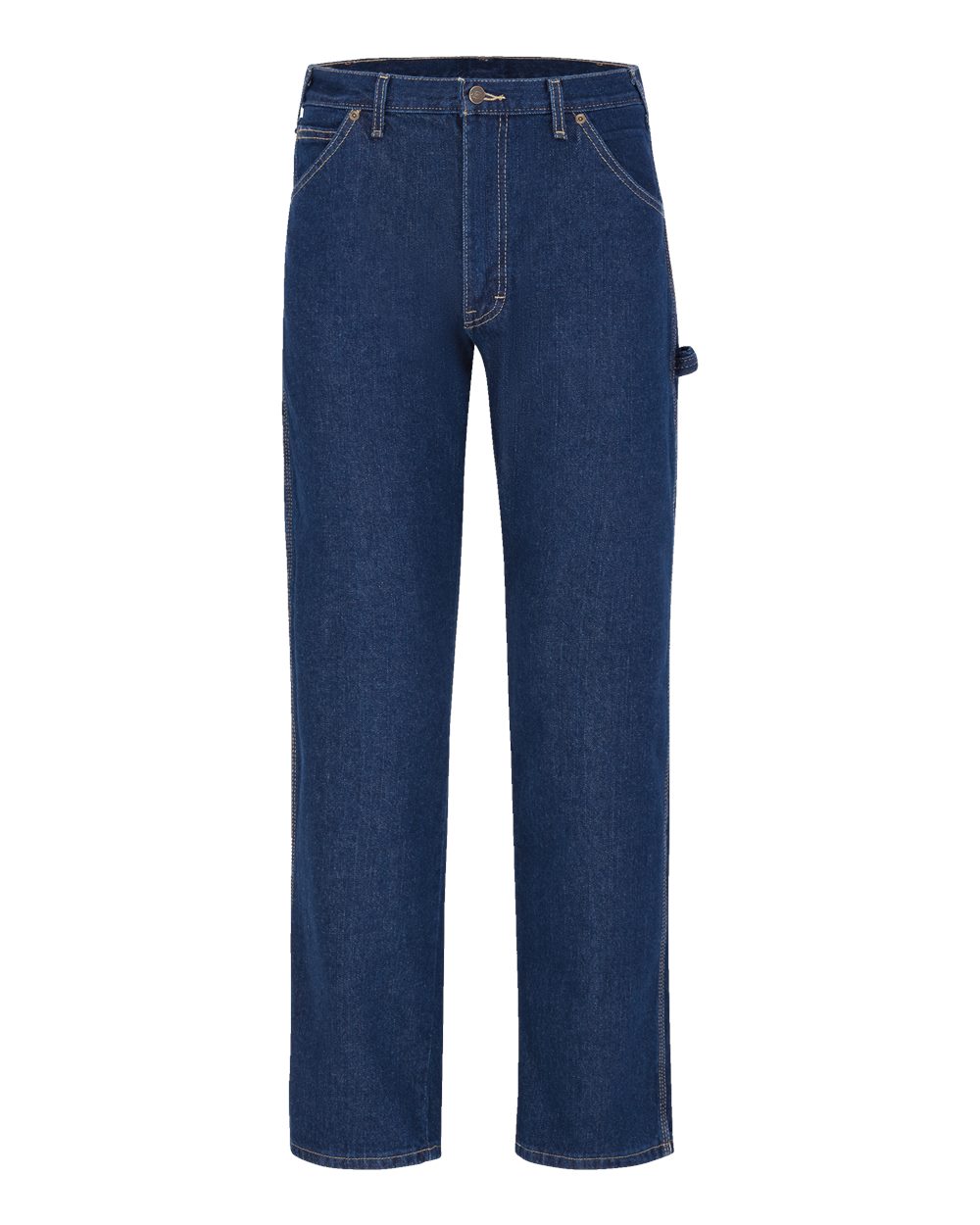 Front View of Rinsed Indigo Blue - 32I Carpenter Jeans - Extended Sizes - 1999EXT