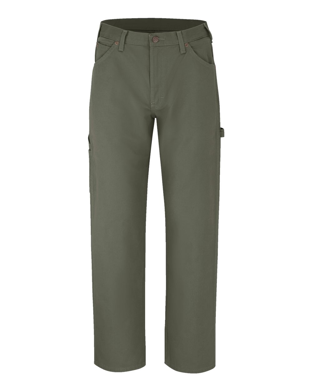Front View of Rinsed Moss - 32I Duck Carpenter Jeans - Extended Sizes - 1933EXT