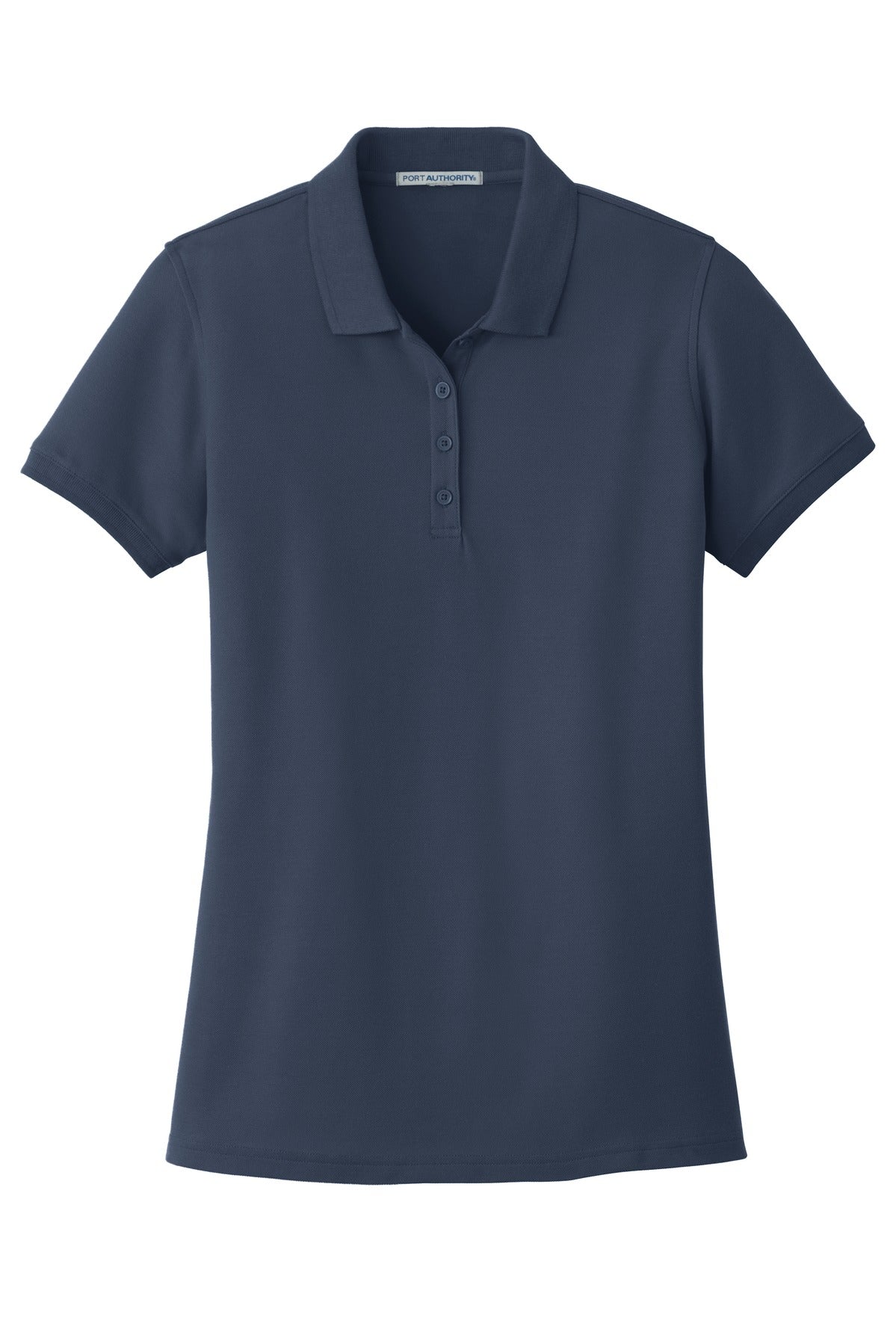 Front View of River Blue Nvy Port Authority Women's Core Classic Pique Polo. L100