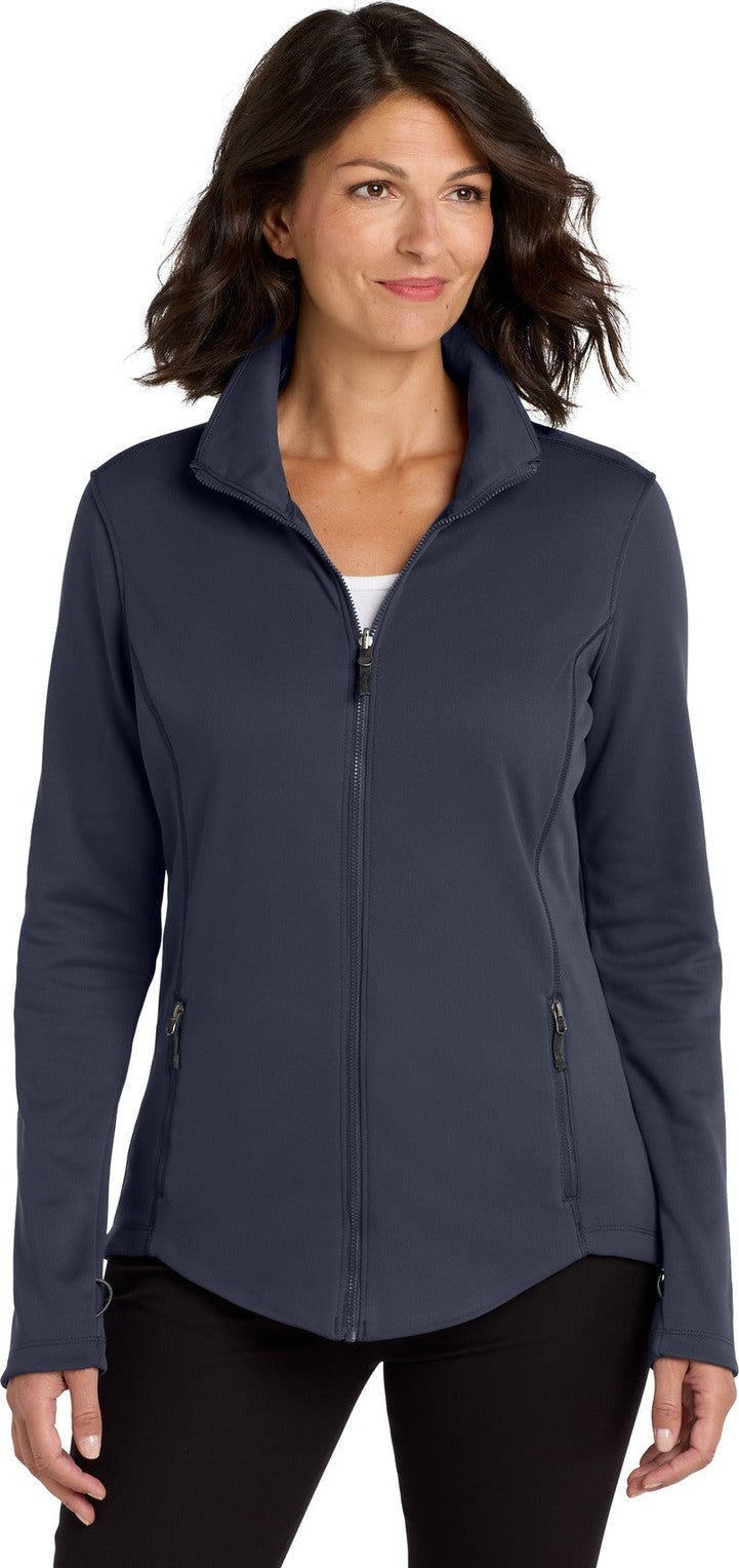 Front View of River Blue Port Authority Women's Collective Smooth Fleece Jacket. L904