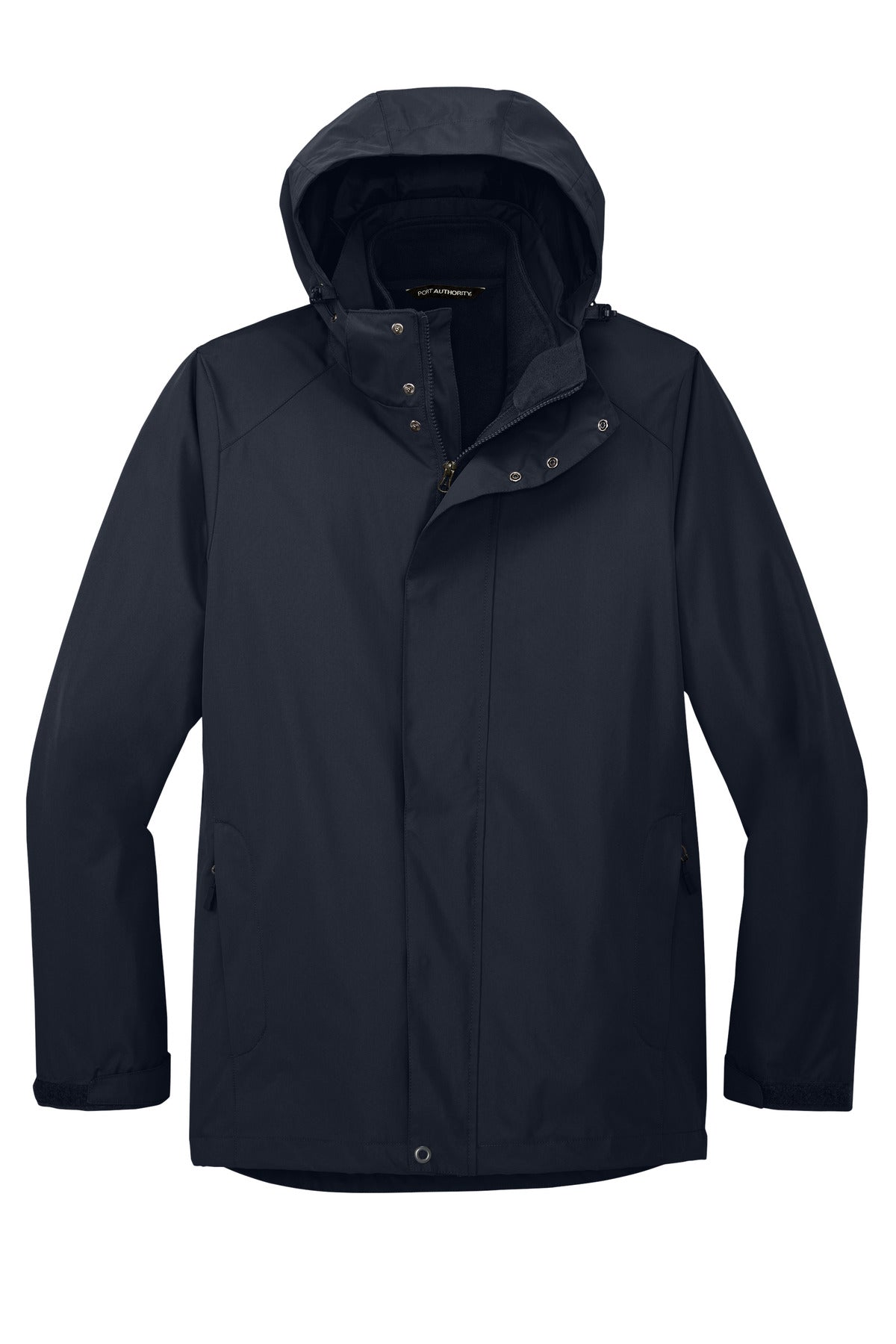 Front View of RiverBlNv Port Authority All-Weather 3-in-1 Jacket J123